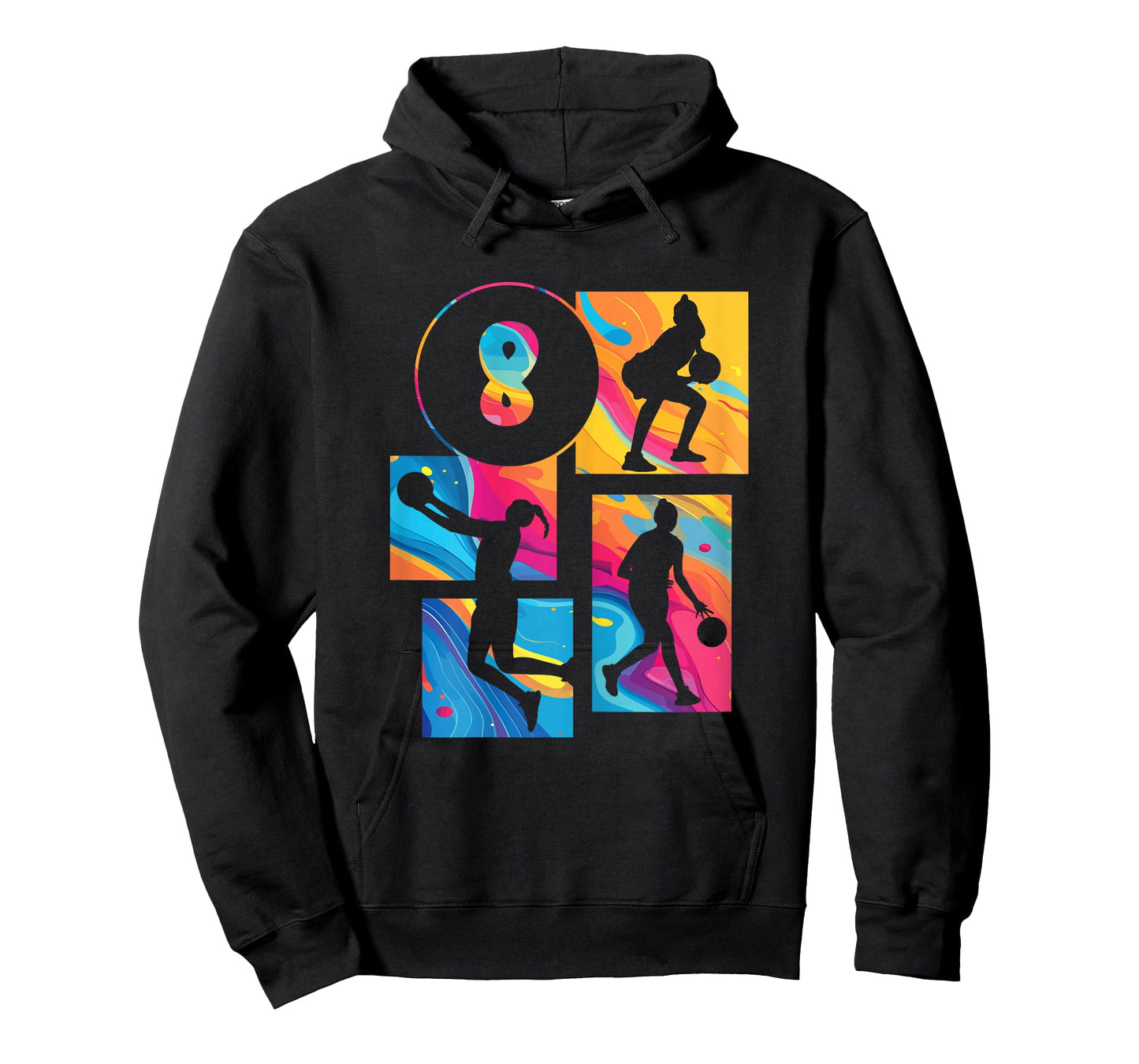 8th Birthday Girls Basketball Player Basketball 8 Years Old T-Shirt