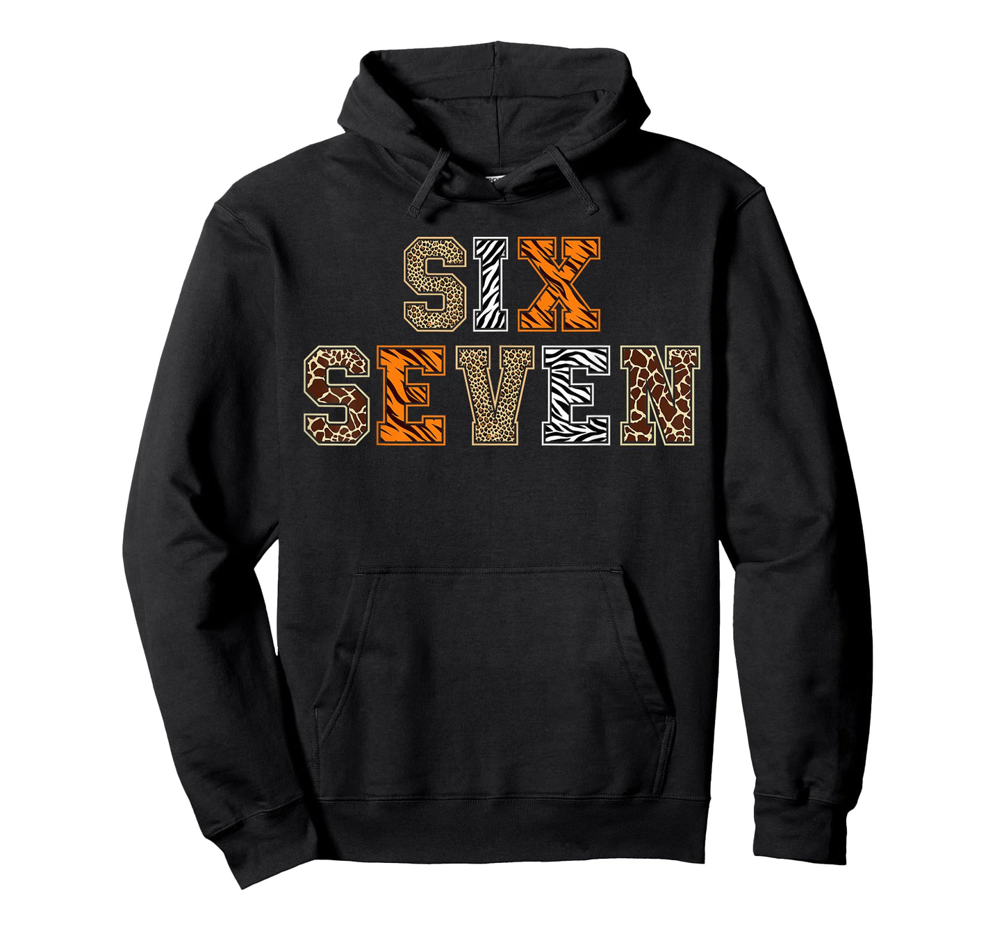 Boys Animal Print Clothes Six Seven Kids Zoo 67 Meme Girls T-Shirt