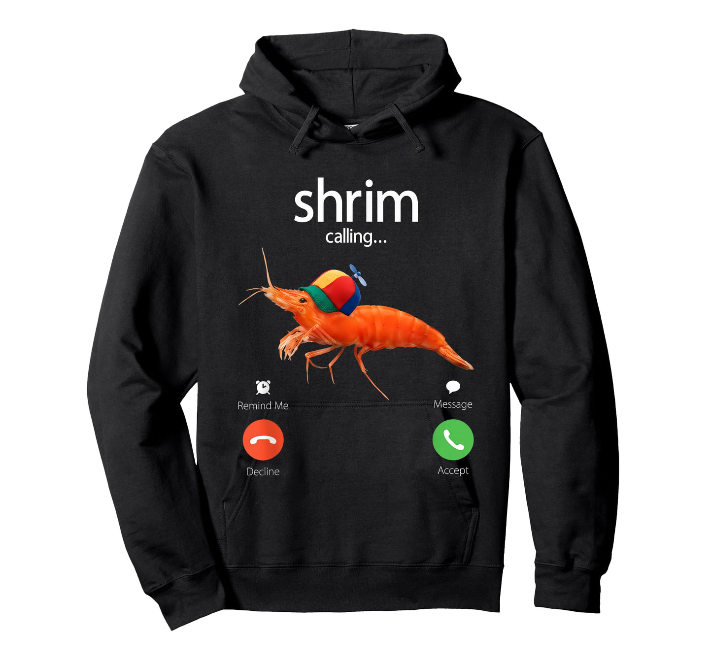Shrim is Calling, Misspelled Shrimp Incoming Call Meme T-Shirt