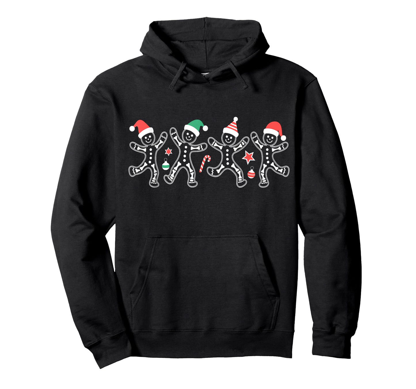 Gingerbread Skeleton Christmas Santa Hat Radiology Xray Tech T-Shirt