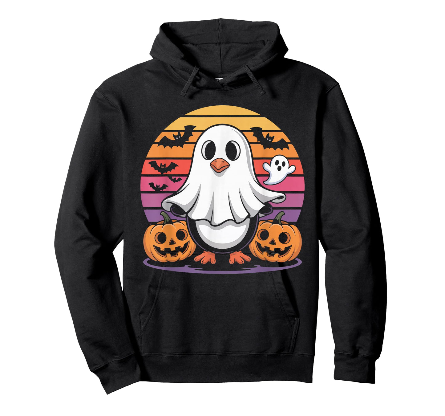 Cute Penguin Ghost Halloween Pumpkin Fun T-Shirt