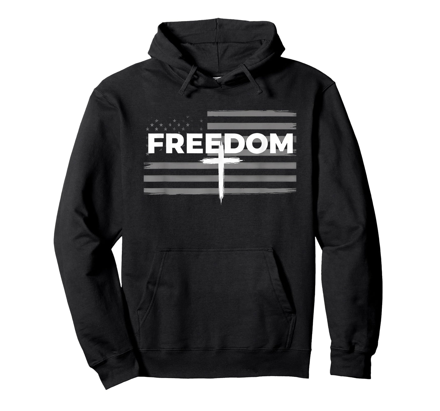 Christian Freedom Cross - Patriotic Faith & Country Flag T-Shirt