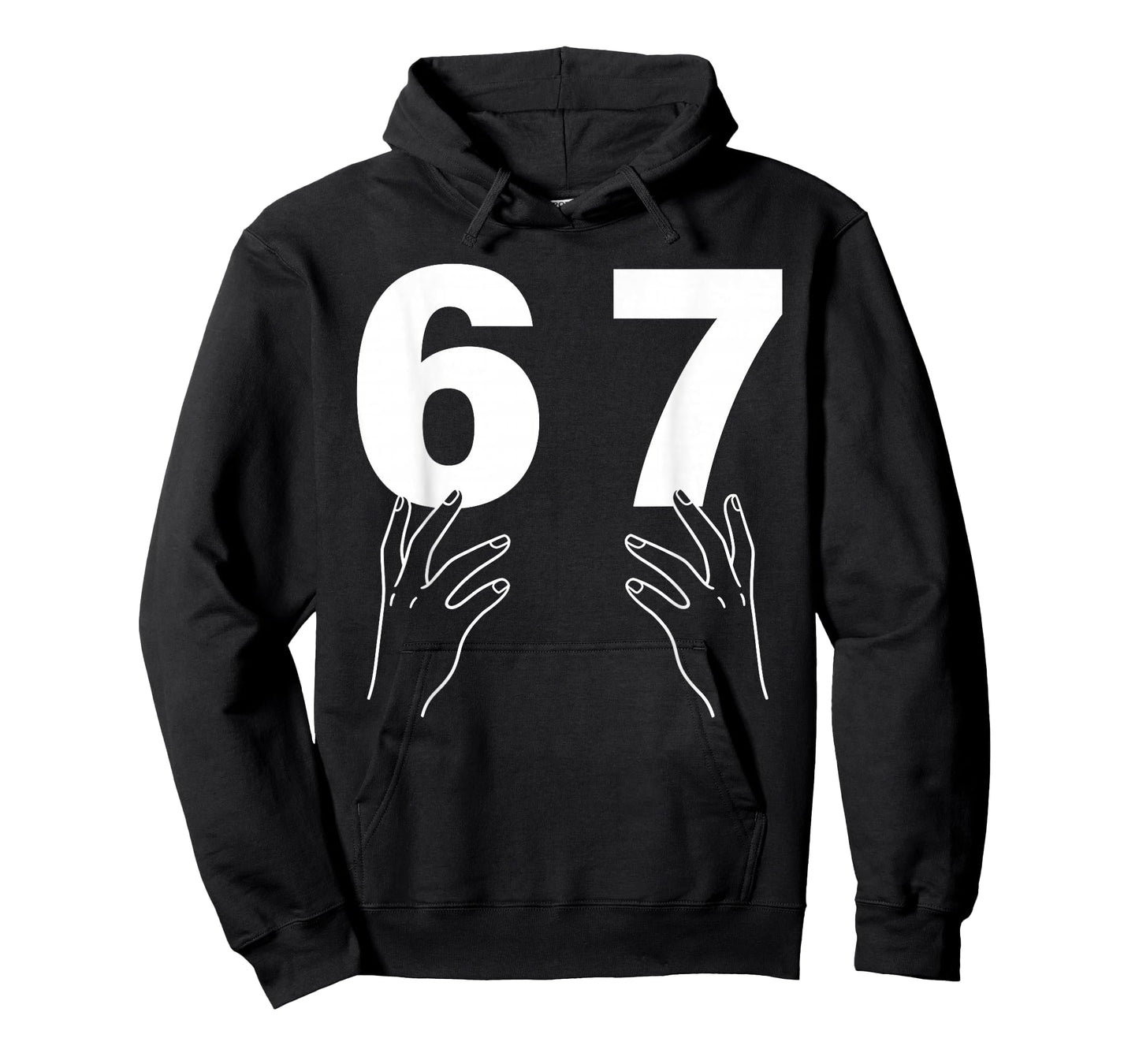 Funny Six Seven 6 7 Meme Gen Alpha Slang 67 Hands T-Shirt