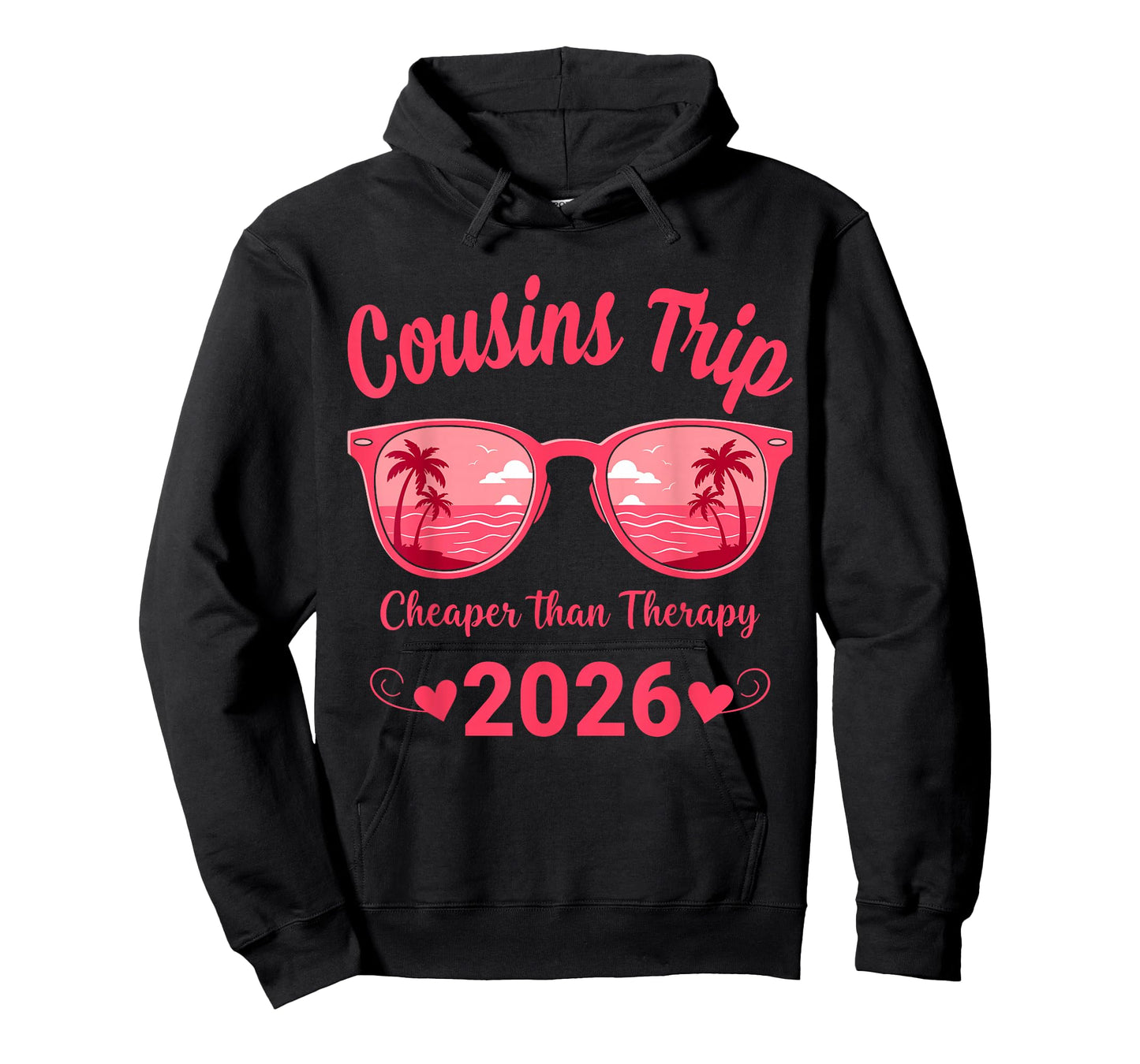 Cousins Trip 2026 Matching Weekend Queen Sunglasses Sunset T-Shirt
