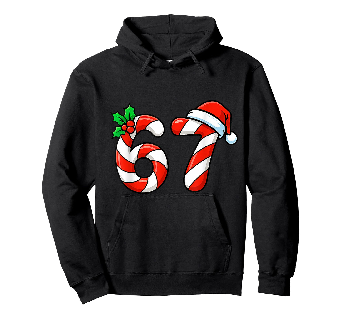 Six Seven 67 Candy Canes Christmas Meme 6 7 Women Men Kids T-Shirt