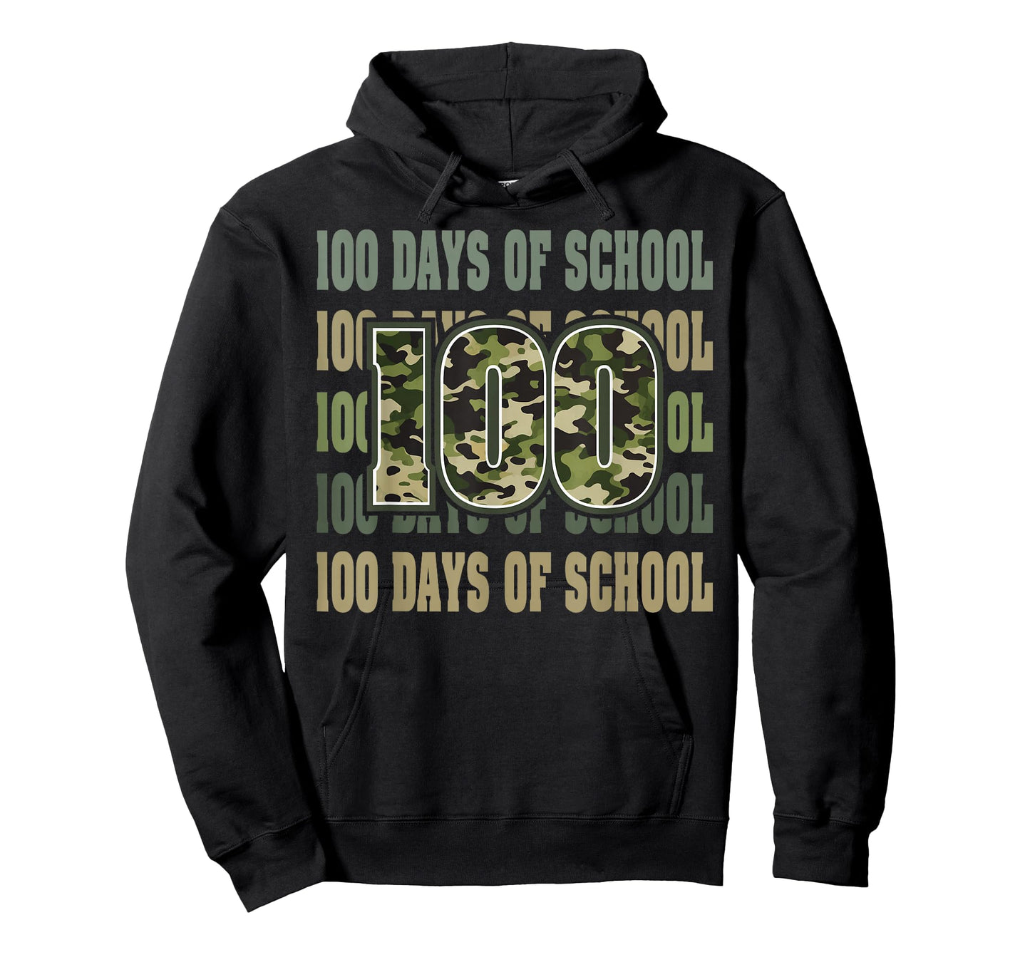 100 Days of School Camo Design Happy 100th Day of School T-Shirt