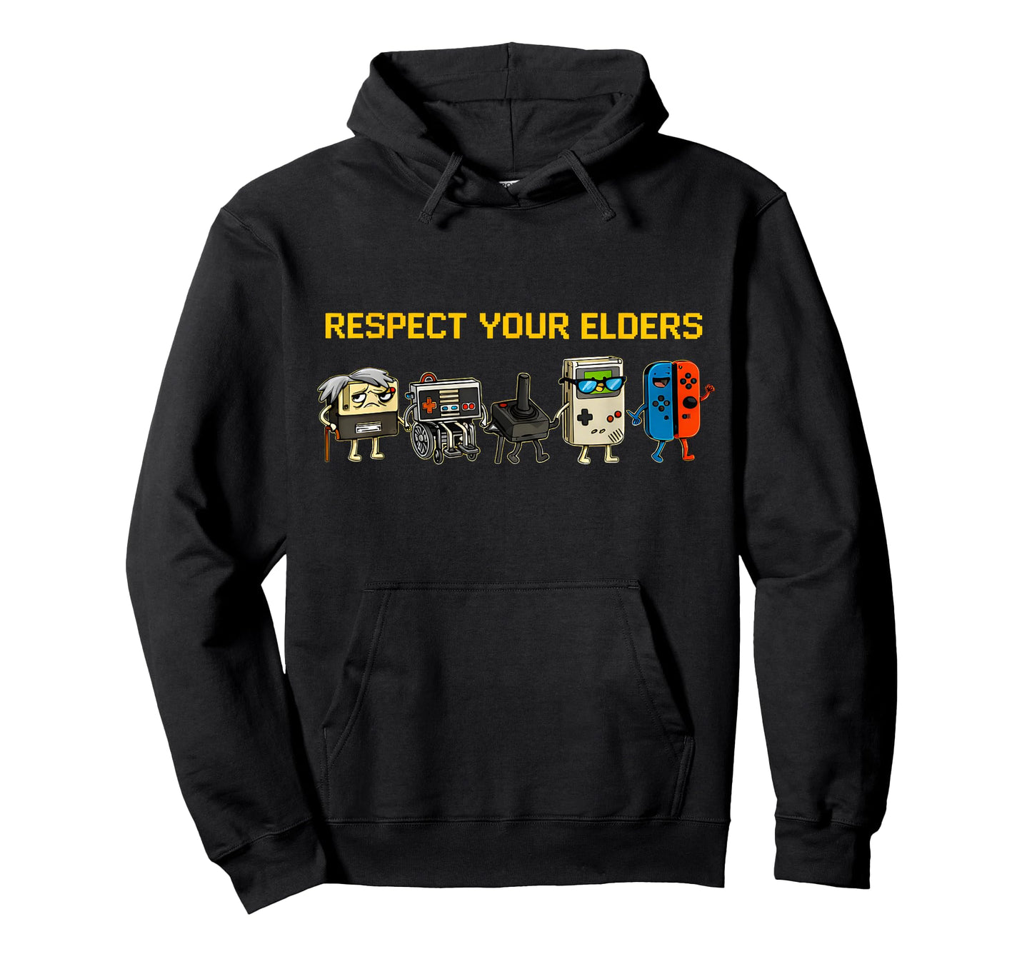 Respect Your Elders Funny Retro Gaming Console Parade T-Shirt