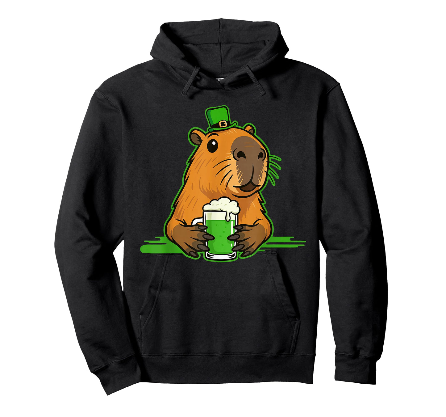 Capybara St Patty's Shamrock Beer Funny St Patrick's Day T-Shirt