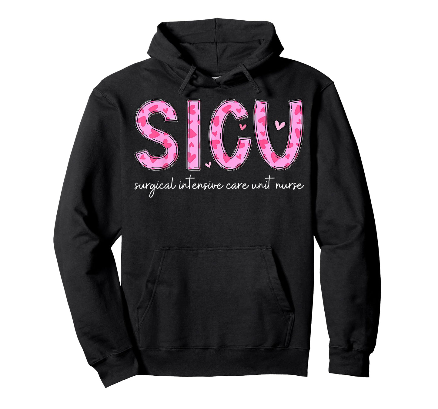 SICU Nurse Heart Valentines Day Surgical Intensive Care Unit T-Shirt