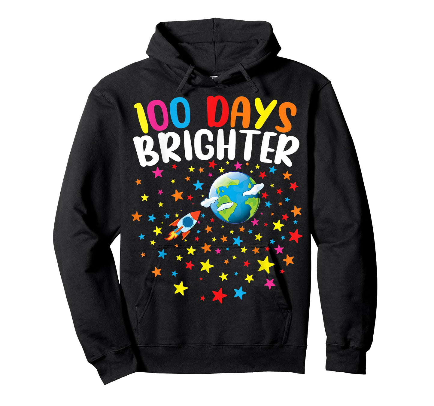 100 Days Brighter 100th Day of School Boys Kids T-Shirt