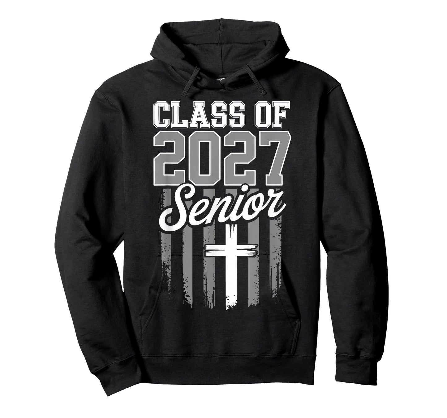 Senior Class of 2027 Christian American Flag 2027 Graduation T-Shirt