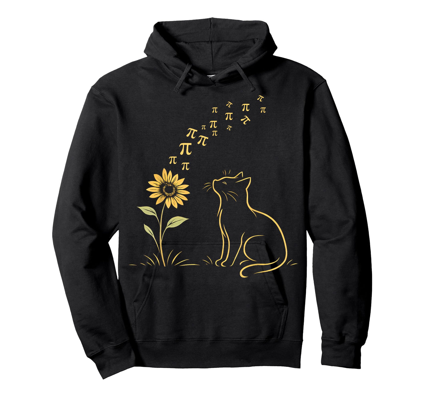 Cat Sunflower Pi Day Math Teacher Sunshine Kitty Pi Symbols T-Shirt