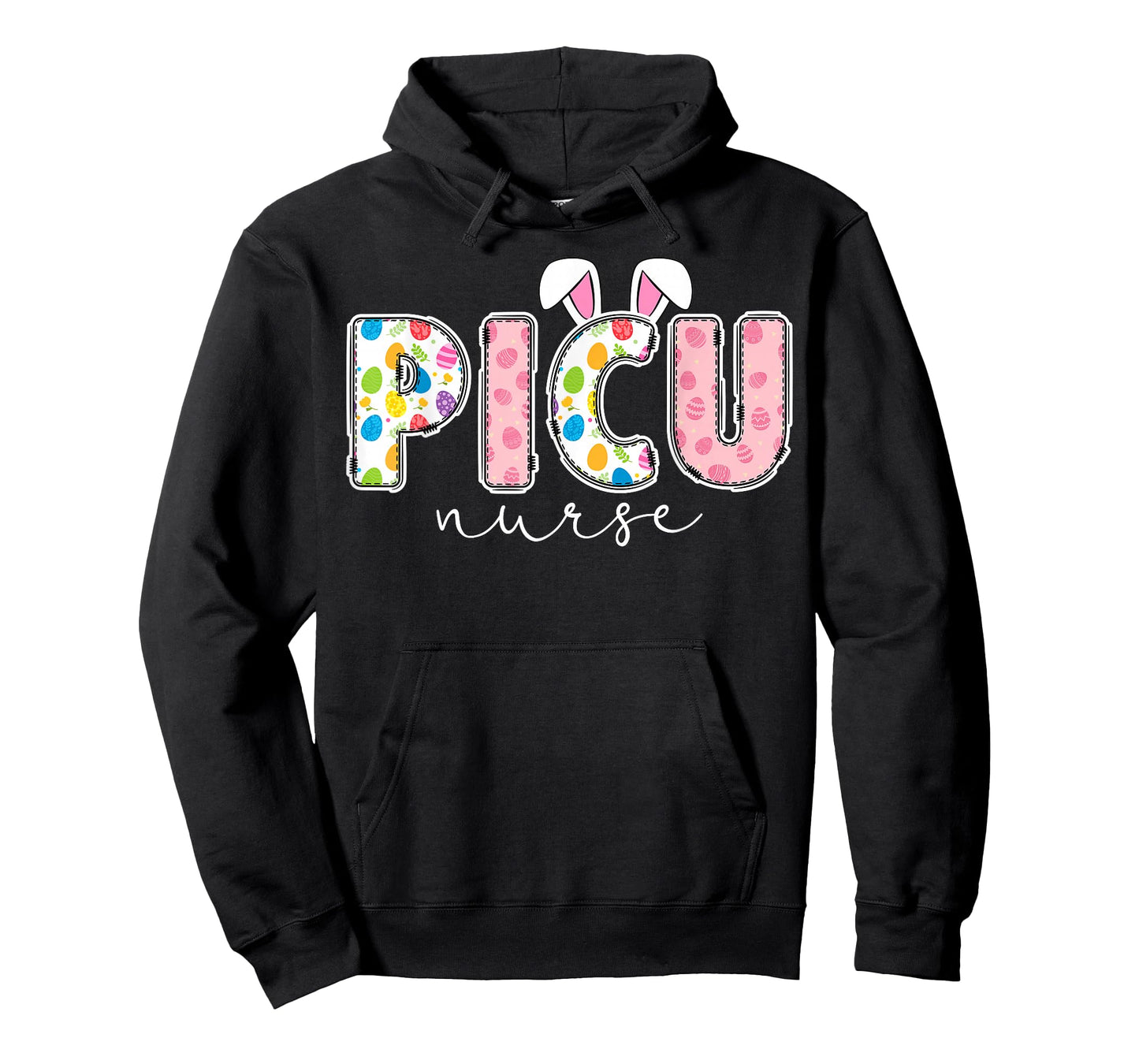 Cute PICU Nurse Easter Bunny Pediatric ICU Nurse Easter Day T-Shirt