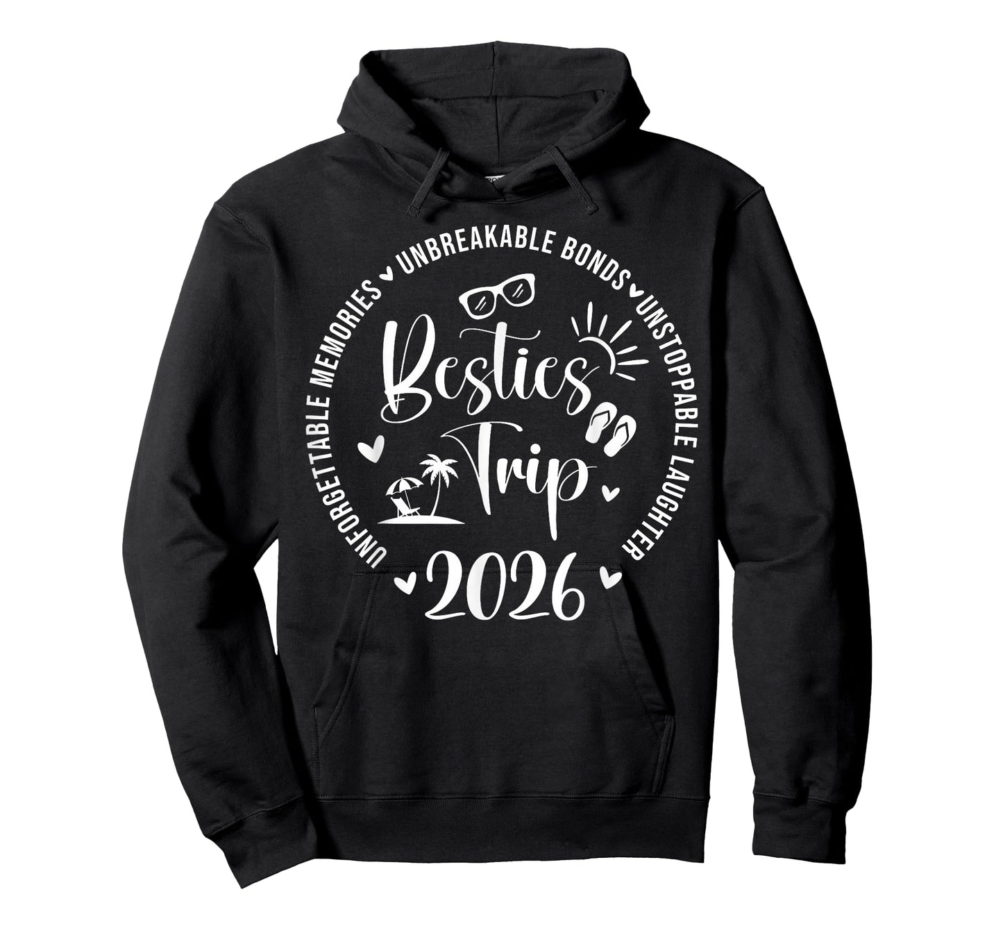 Retro Besties Trip 2026 Matching Girl Trip Friends Vacation T-Shirt