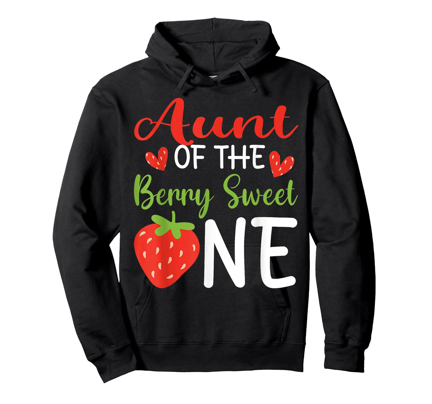 Aunt of The Berry Sweet One Strawberry 1st Birthday T-Shirt