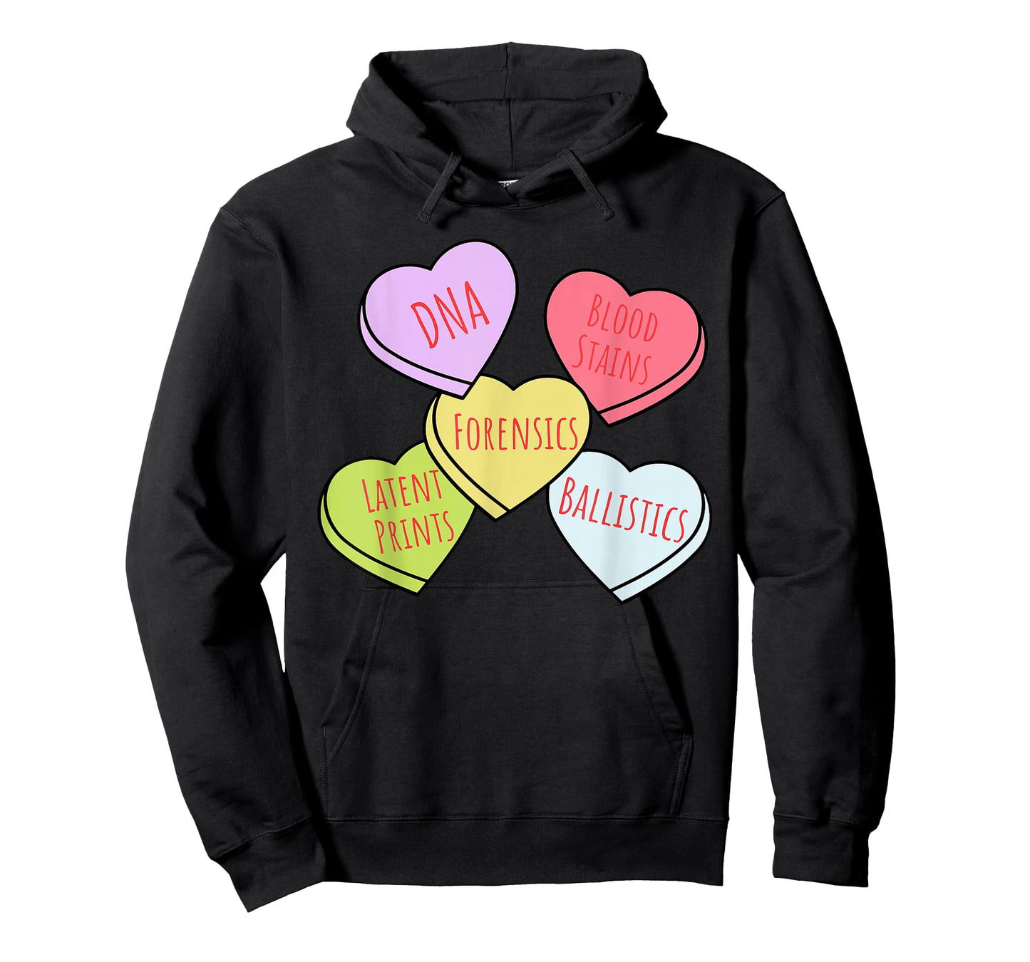 Heart Candy Forensics Science Valentines Scene Investigation T-Shirt