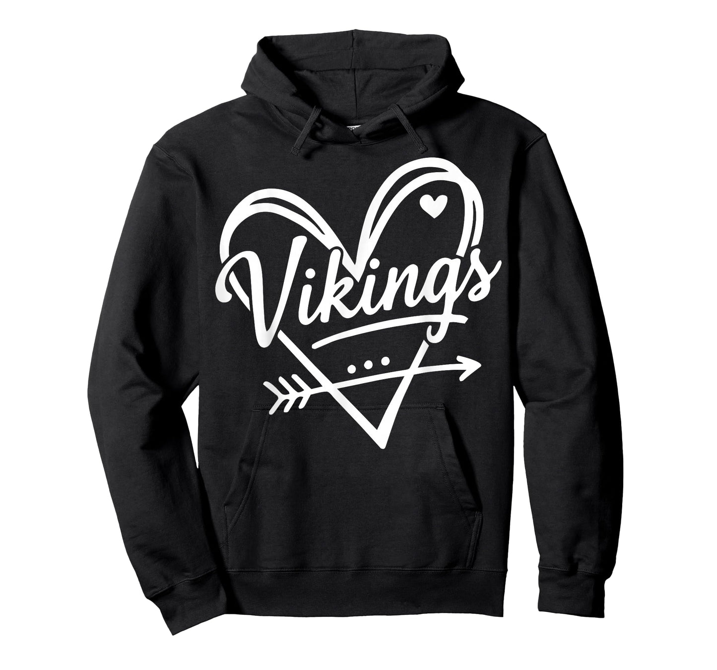 Retro Vikings Heart Cute Name Graphic Gift for Men Women Kid T-Shirt