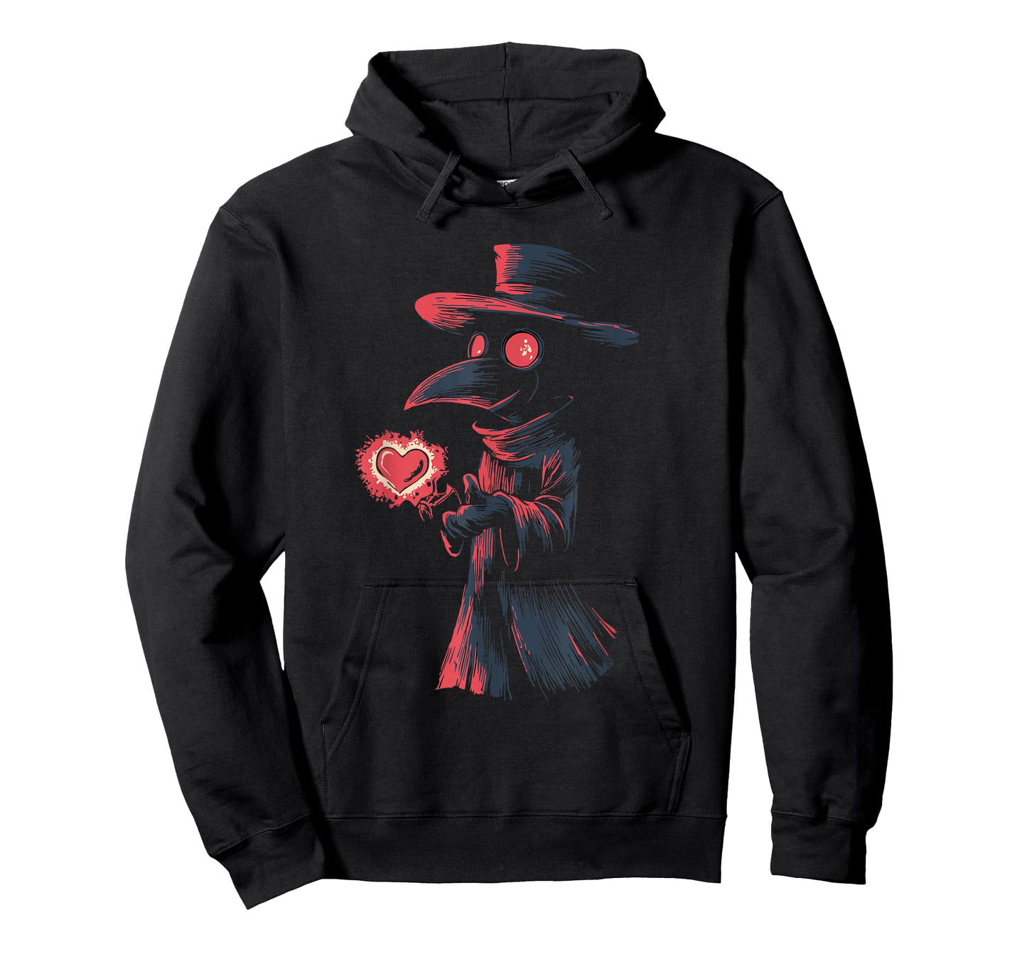 Kawaii Plague Doctor Valentine’s Day Heart Creepy Cute Goth T-Shirt