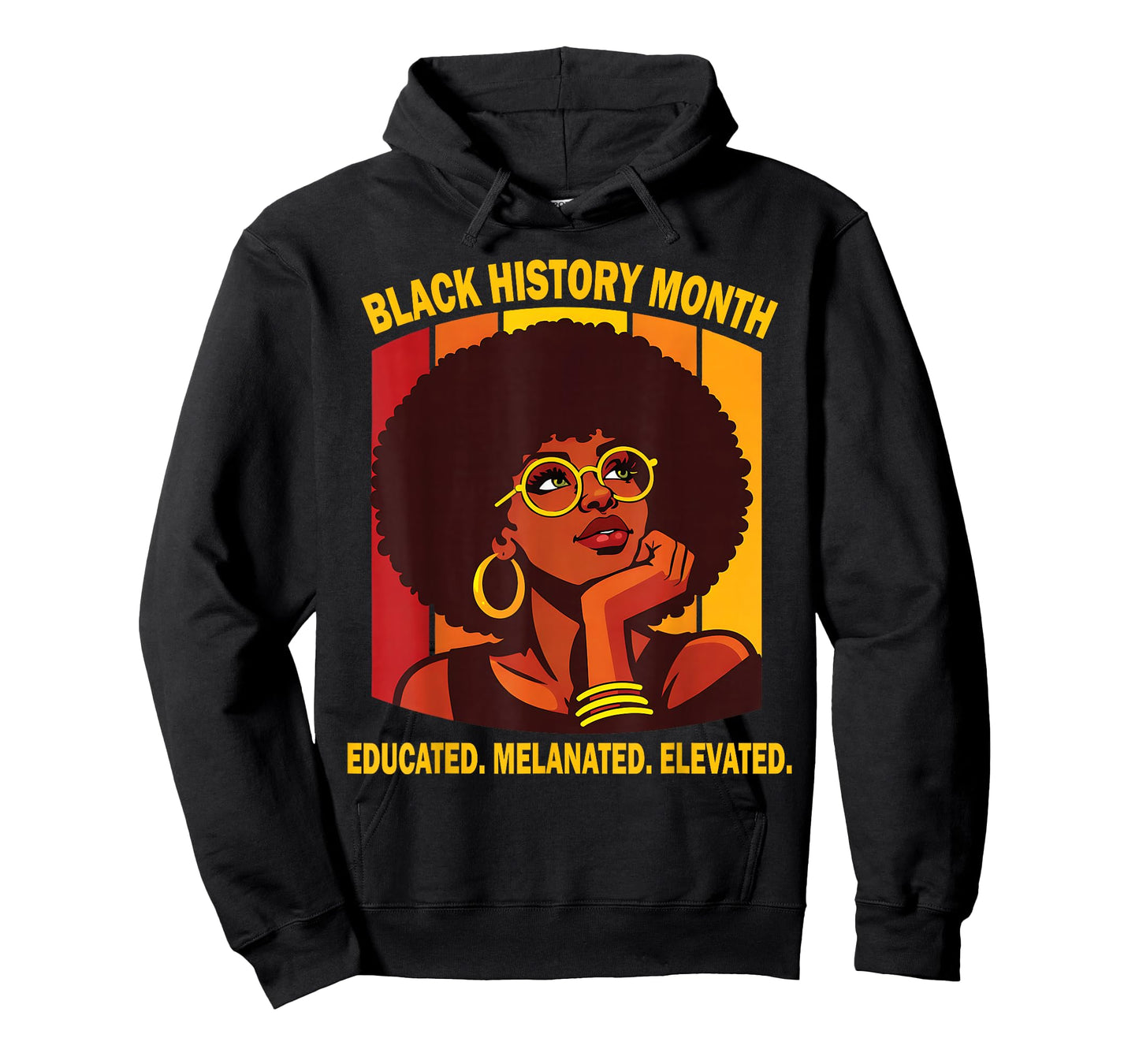 Black History Month Educated Melanated Elevated African T-Shirt