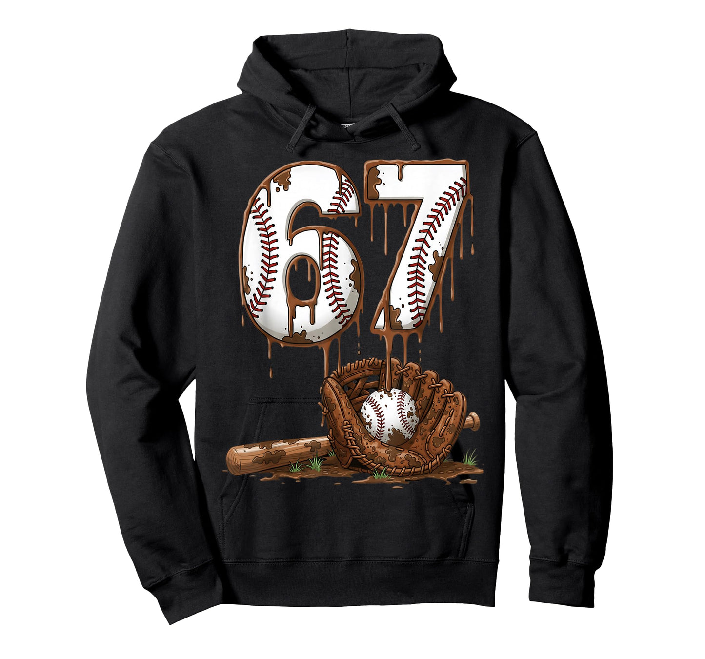 Baseball 67 Six Seven Meme Funny 6-7 Drip Baseball Boys Men T-Shirt