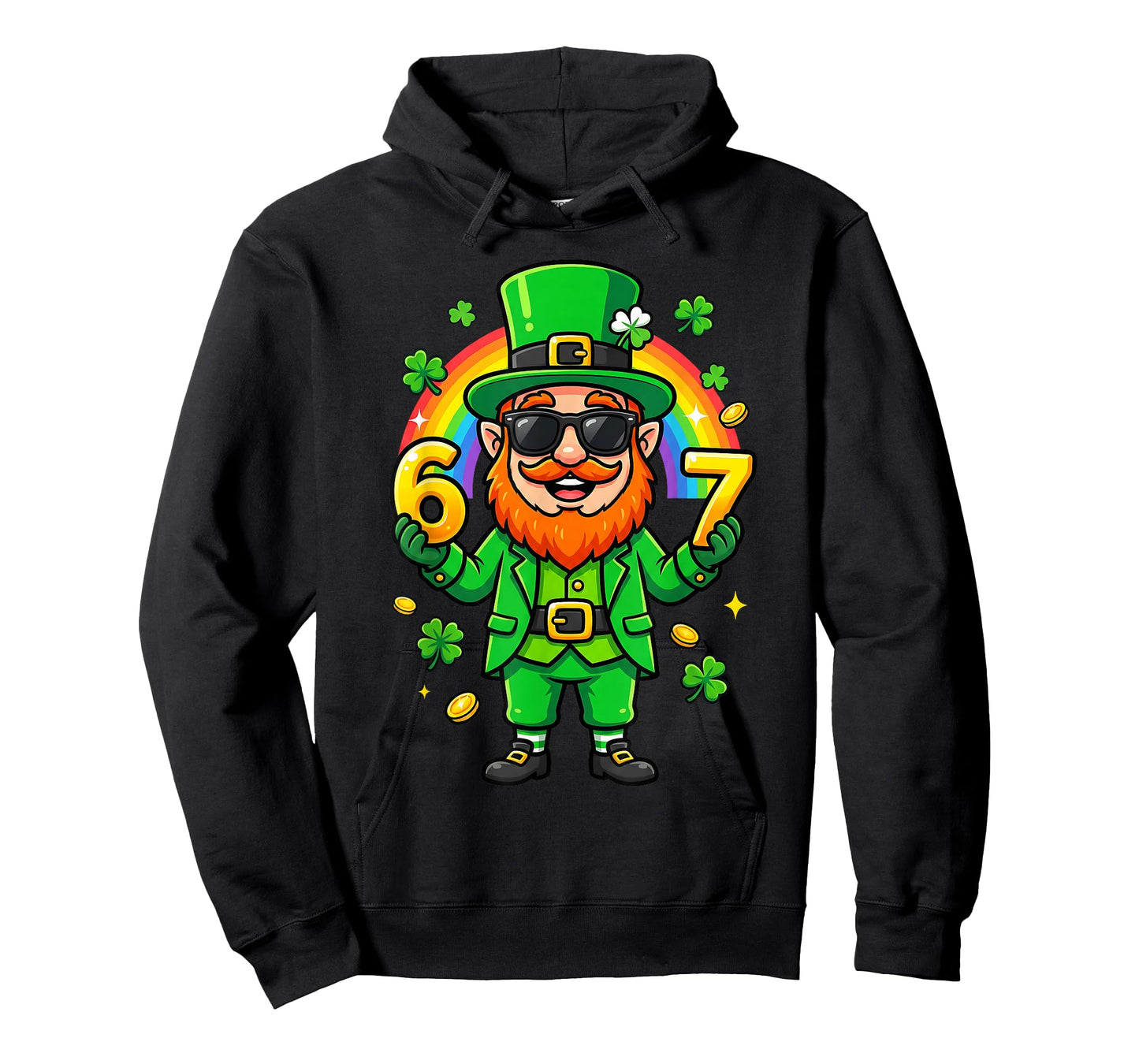67 Six Seven 6 7 Funny Leprechaun St Patricks Day Boys Kids T-Shirt