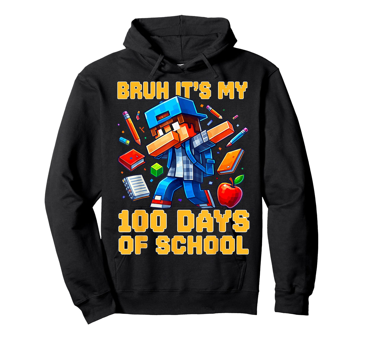 Bruh It's My 100th Day of School Boys Kids Gamer 100 Days T-Shirt
