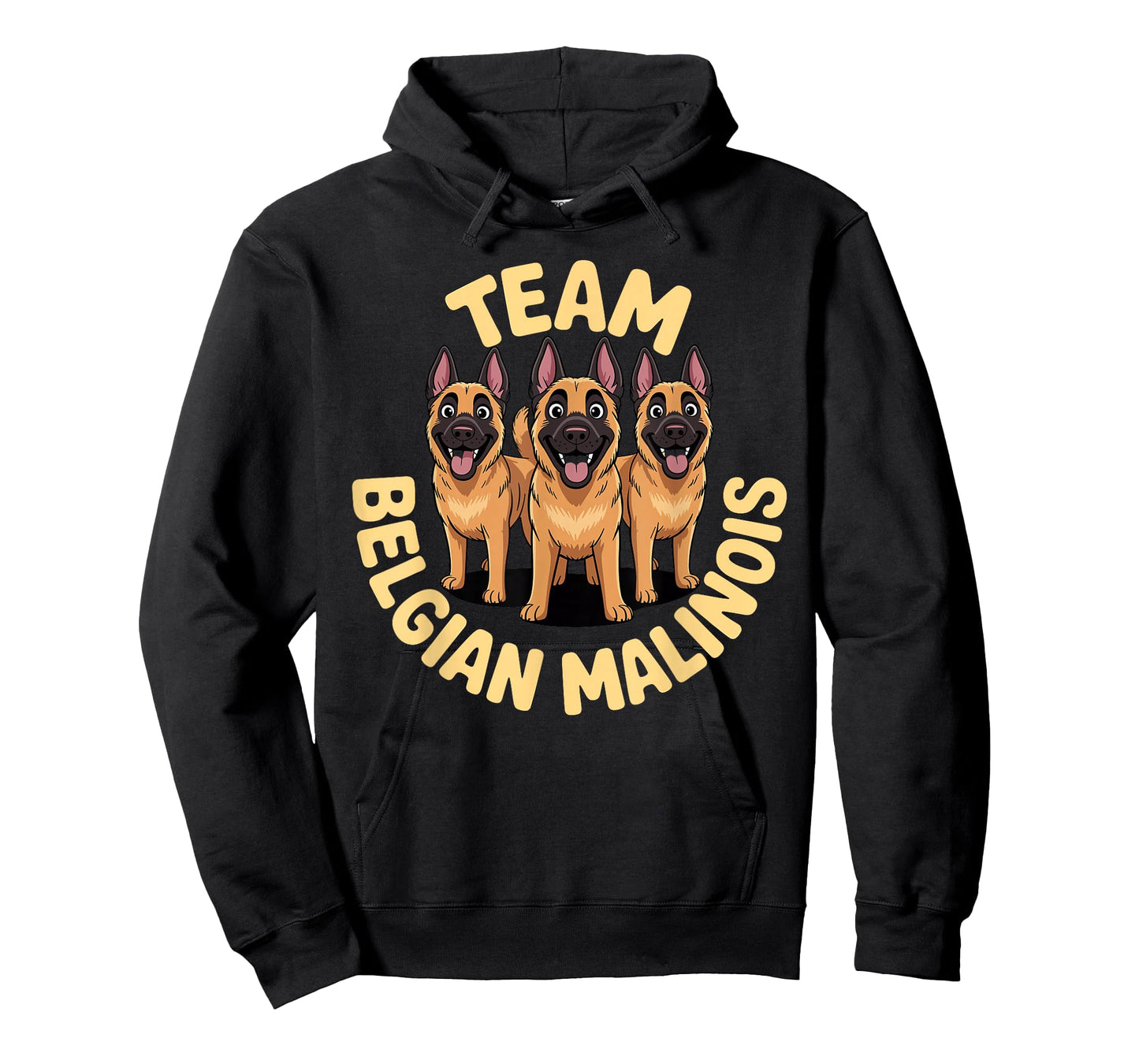 Cartoon Working Shepherd Pet Dog Breed Team Belgian Malinois T-Shirt