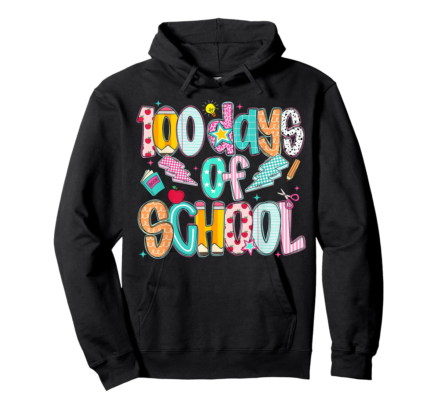 Happy 100 Days of School Student Teacher Kids Groovy Retro T-Shirt
