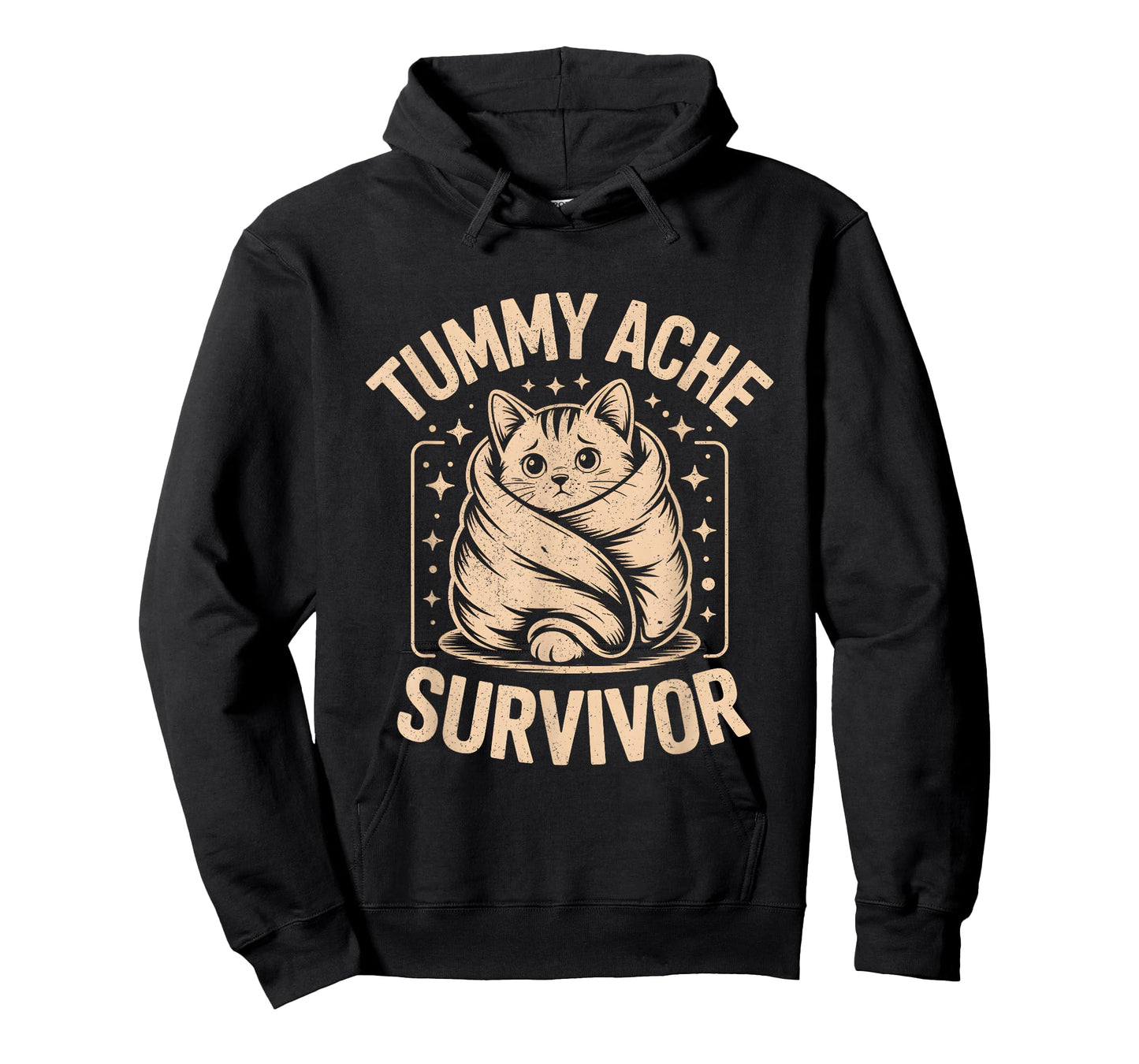 Tummy Ache Survivor Shirt Cat My Tummy Hurts T-Shirt