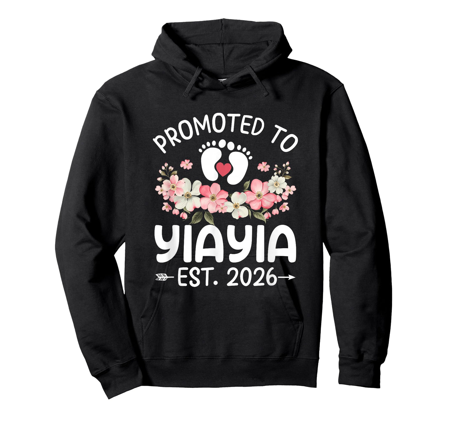 Promoted to Yiayia 2026 First Time Floral New Yiayia T-Shirt