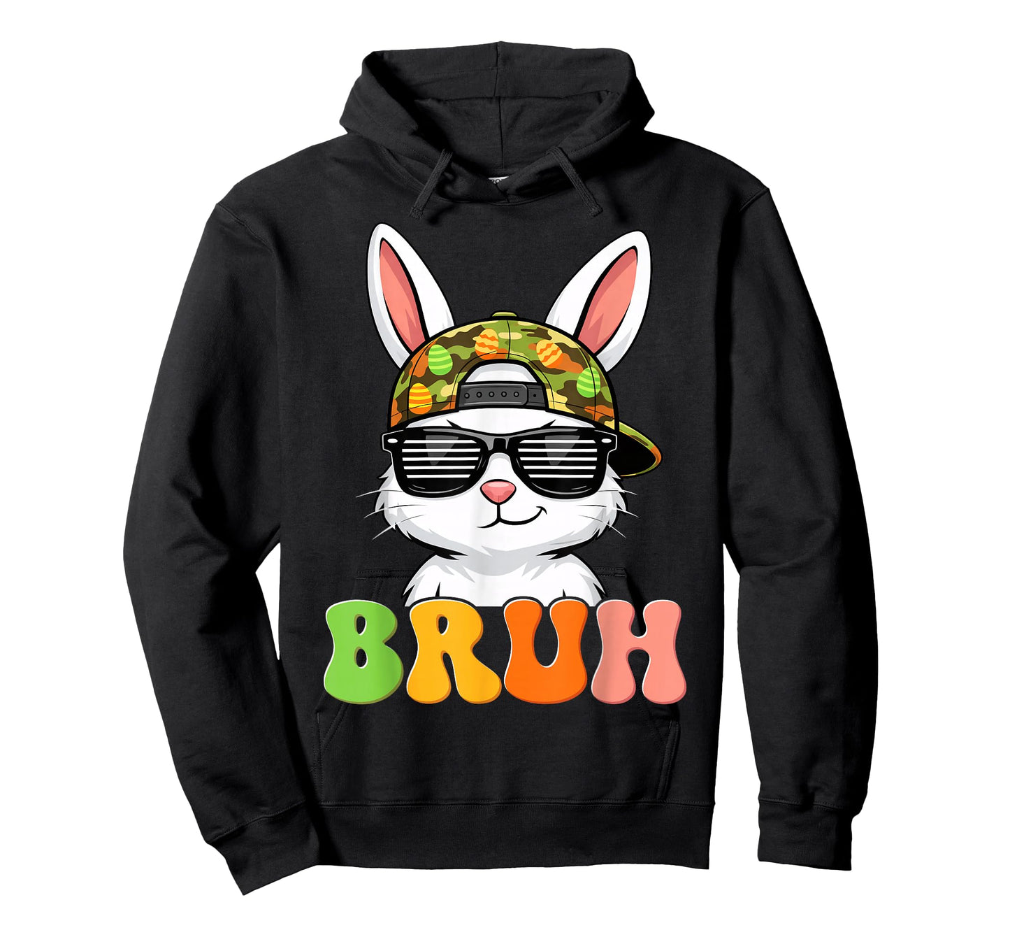 Bruh Funny Rabbit Bunny Camo Camouflage Easter Men Boy T-Shirt