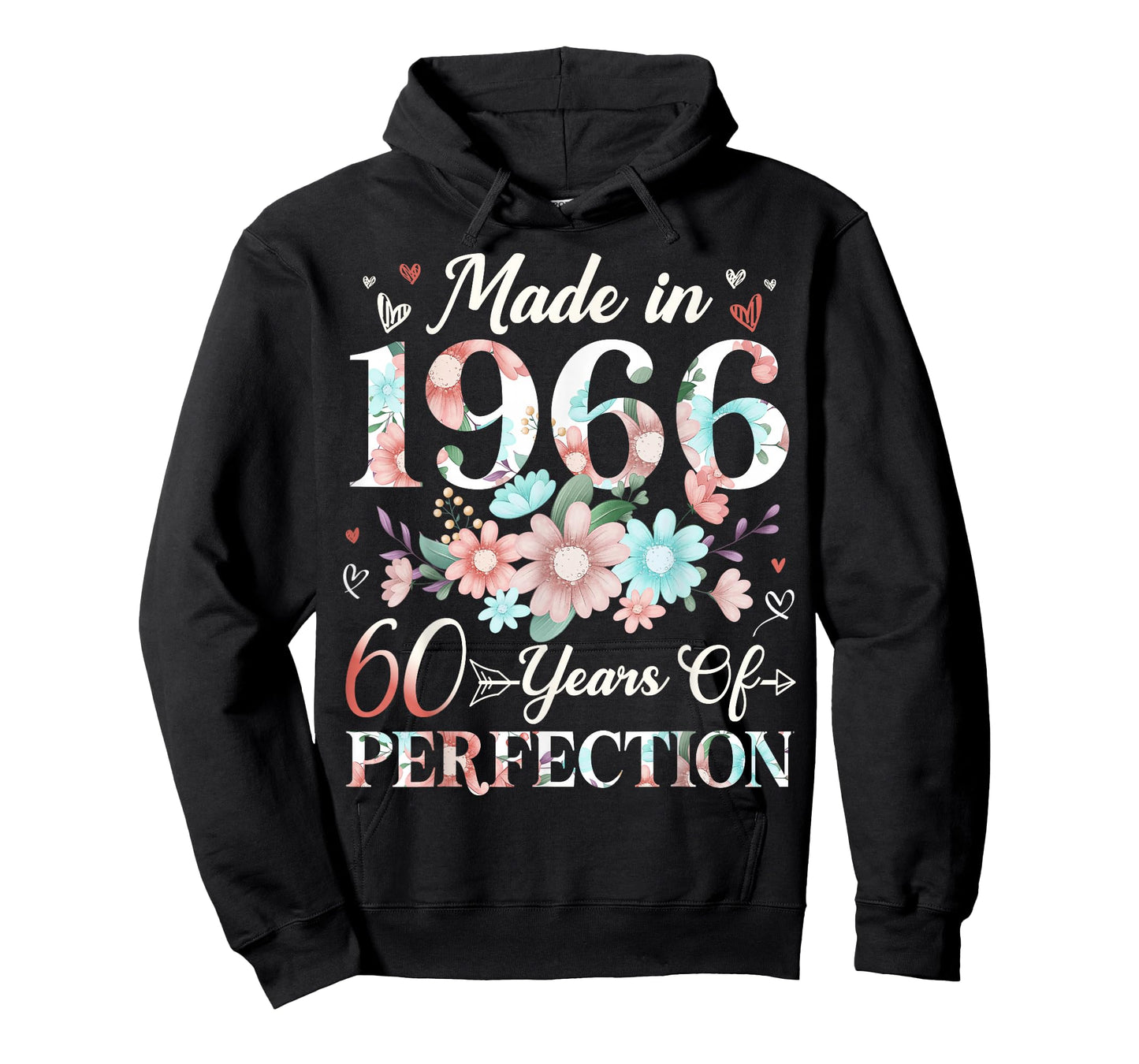60 Year Old Made in 1966 Floral 60th Birthday Women T-Shirt