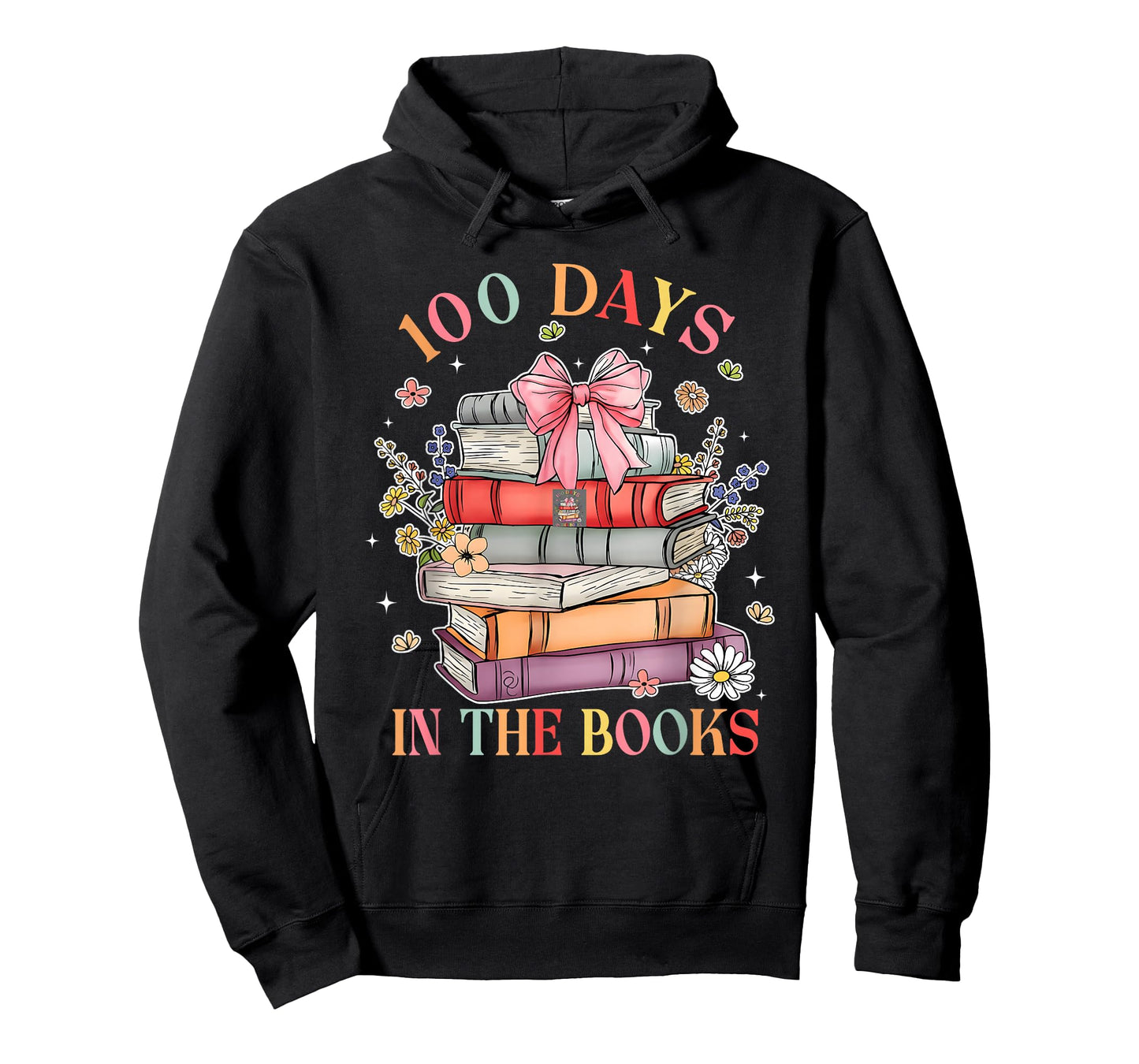 100 Days in The Books Reading Teacher 100th Day of School T-Shirt