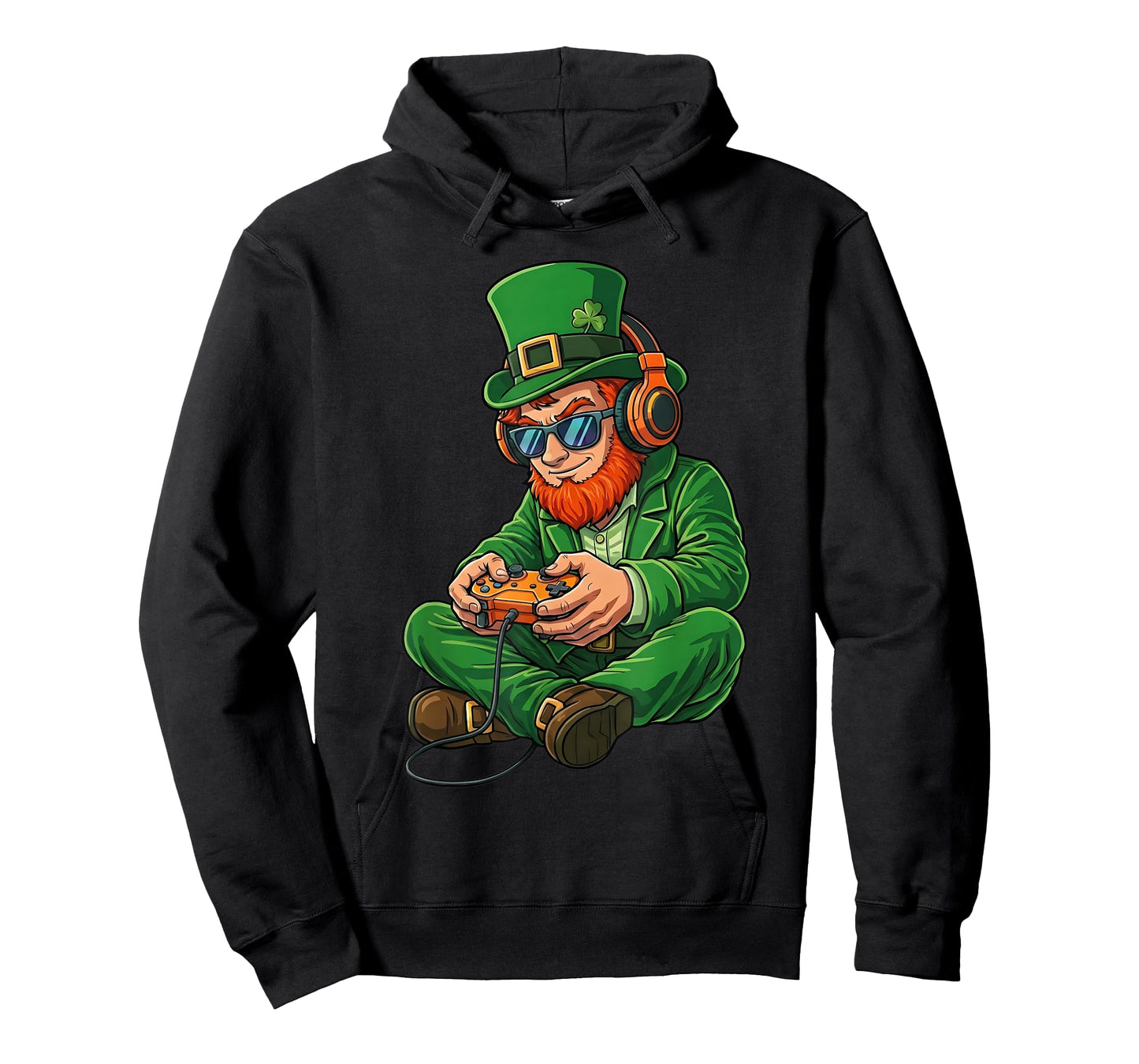 St Patricks Day Leprechaun Gamer Video Gaming Men Boys Kids T-Shirt