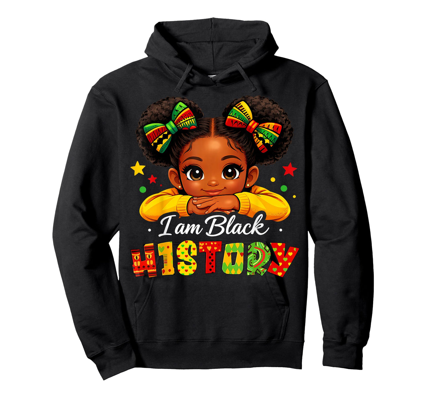 I Am Black History Month Black Melanin Kids Girls T-Shirt