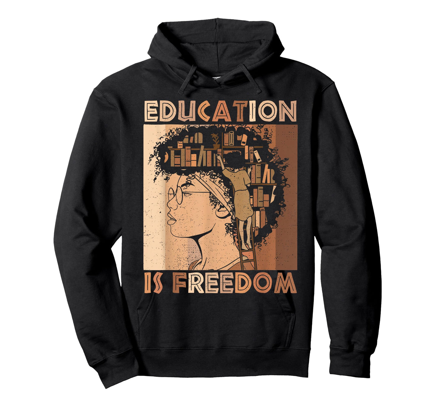 Education is Freedom Black Teacher Books Black History Month T-Shirt