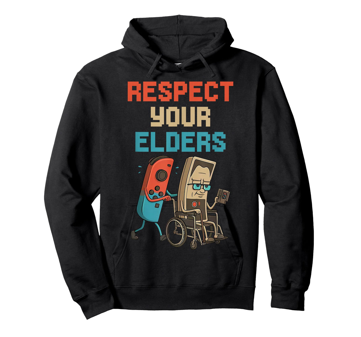 Respect Your Elders Gaming Control Retro Funny Video Game T-Shirt