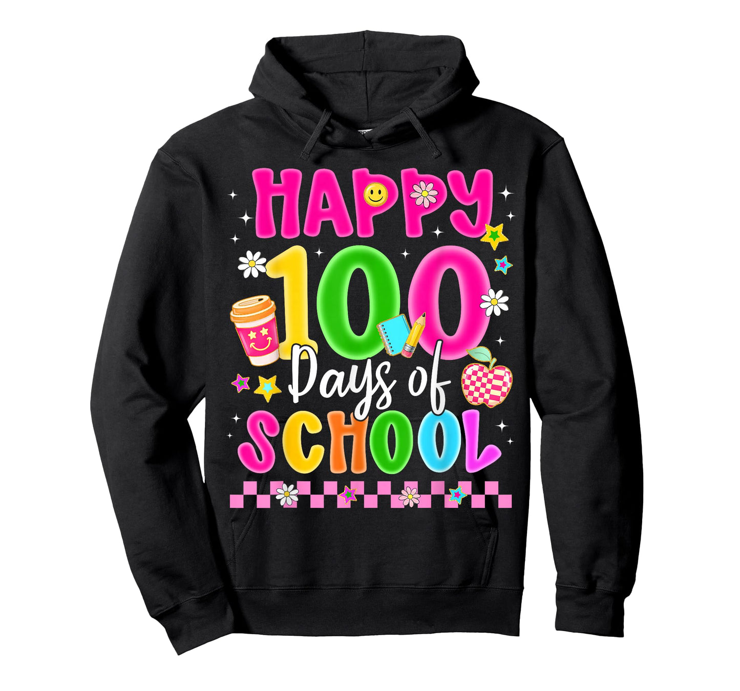 Happy 100 Days of School Coffee Apple Smile Coffee Teacher T-Shirt