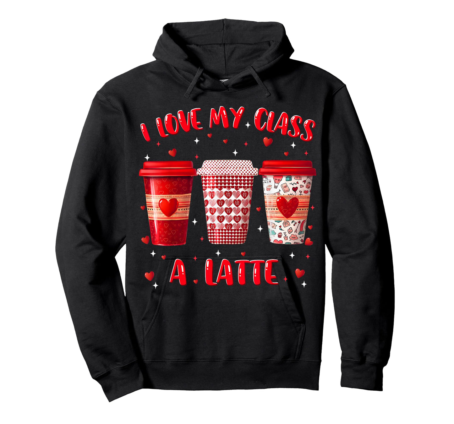 I Love My Class A Latte Teacher Valentine Women Heart Gift T-Shirt