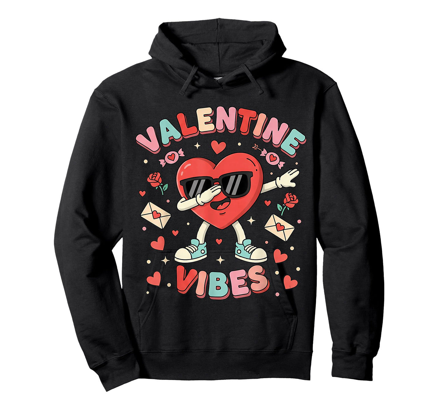 Funny Boys Valentines Dabbing Heart Teen Kid Girls Men Women T-Shirt