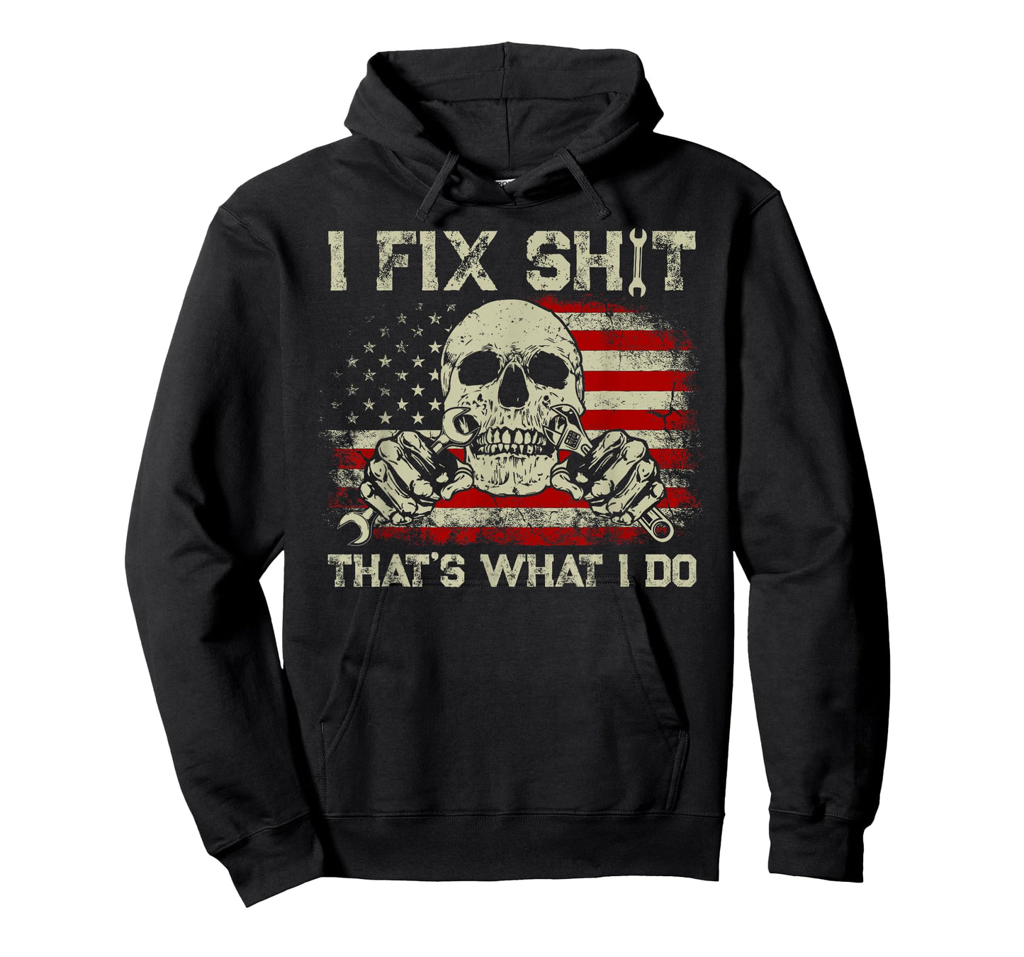 I Fix Shit That's What I Do Vintage Mechanic American Flag T-Shirt