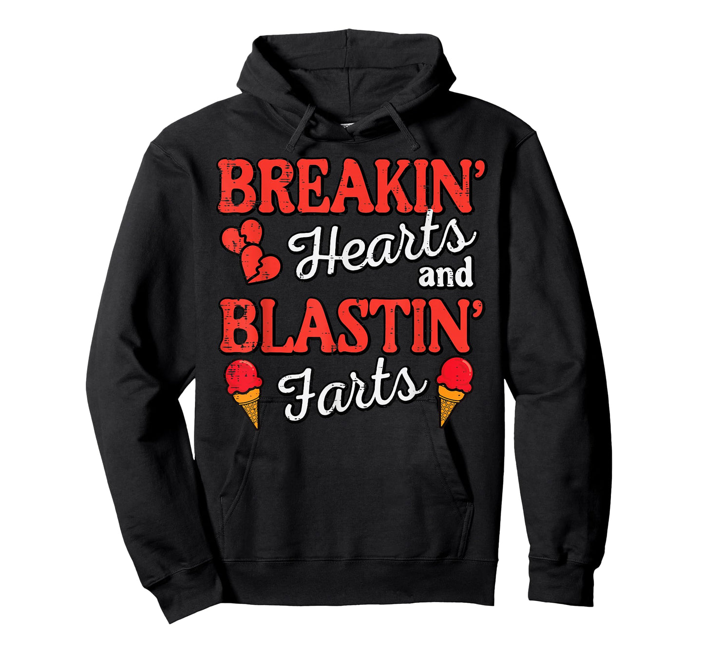 Valentines Day Breakin Hearts Blastin Farts Boys Kids Men T-Shirt