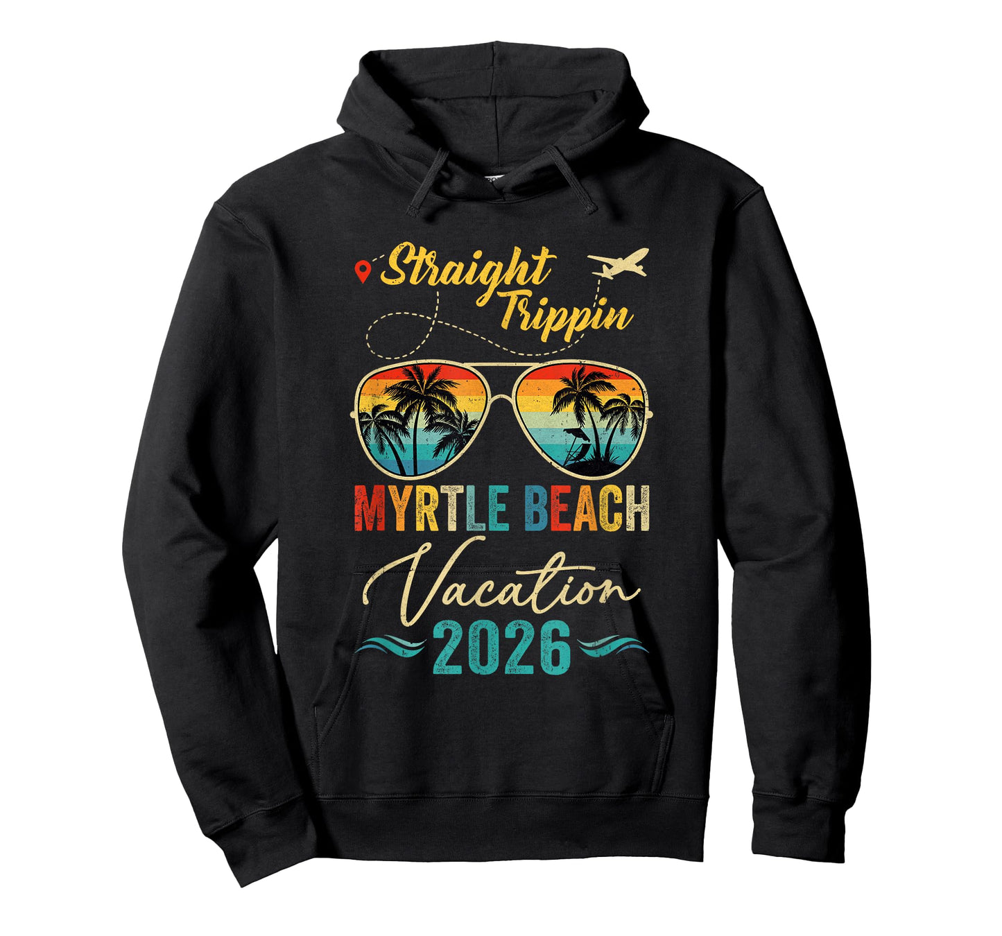 Straight Trippin Myrtle Beach 2026 Family Summer Vacation T-Shirt