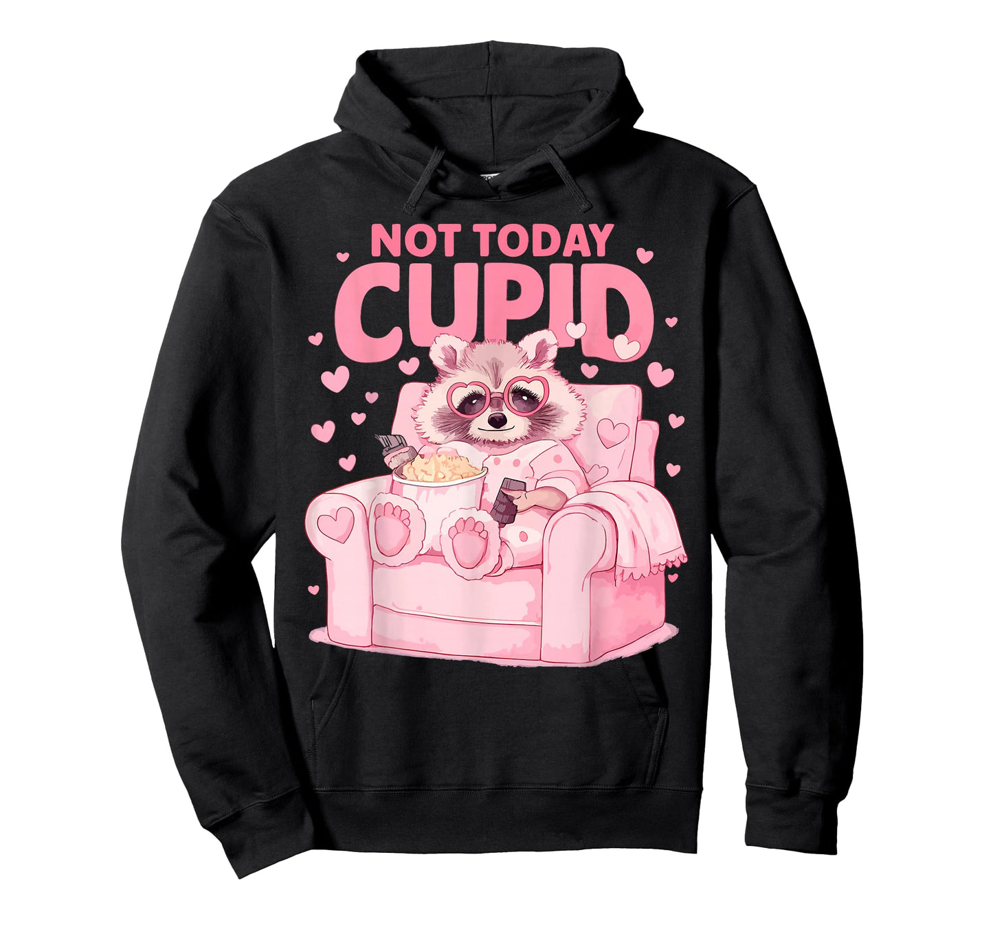 Anti Valentines Day Not Today Cupid Funny Humor Women Men T-Shirt