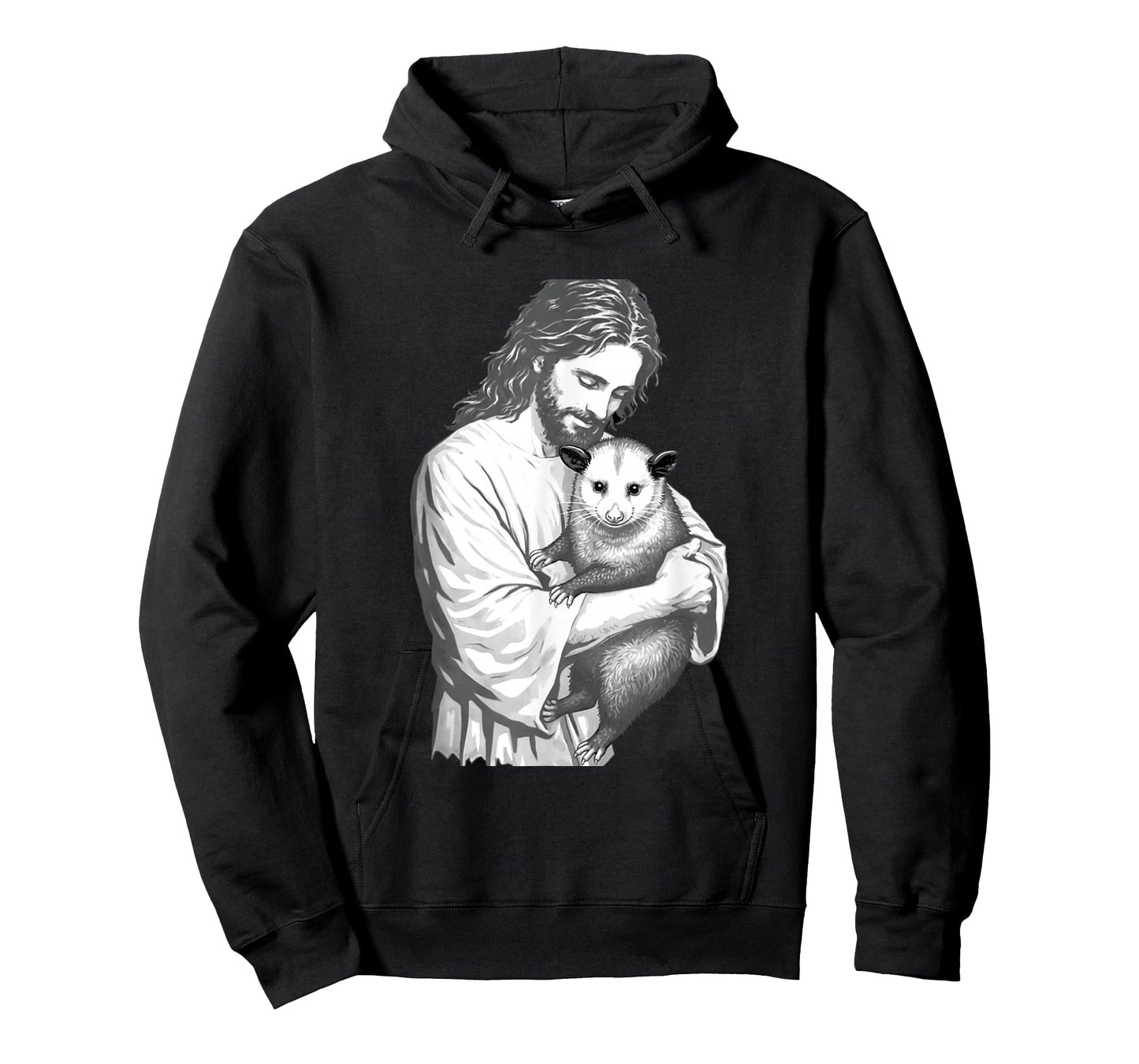 Funny Jesus Opossum Christian Faith Animal Art Graphic T-Shirt