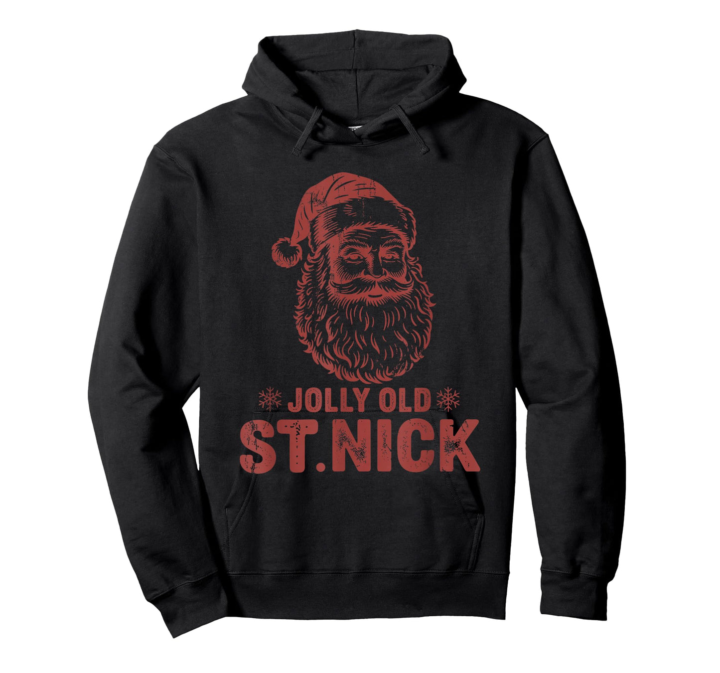 Jolly Old St Nick Santa Claus Vintage Christmas T-Shirt
