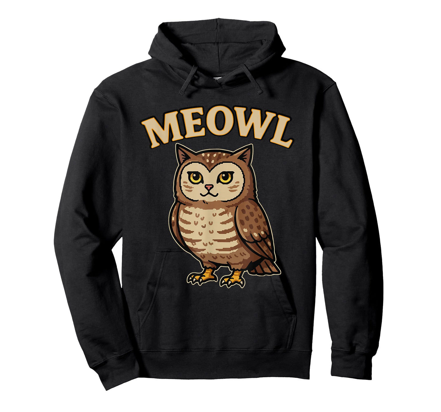 Meowl - Funny Meow Cat Owl Brainrot Meme Teen Kids Gaming T-Shirt