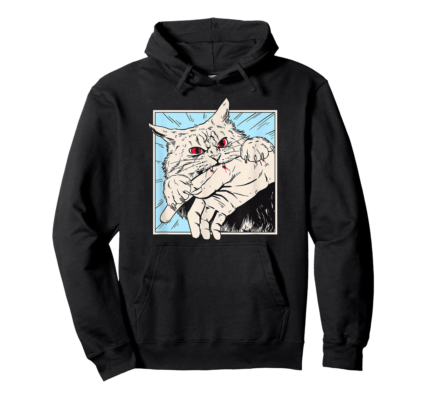 Japanese Cat Bite Anime Manga Meme Tokyo Harajuku Style Art T-Shirt
