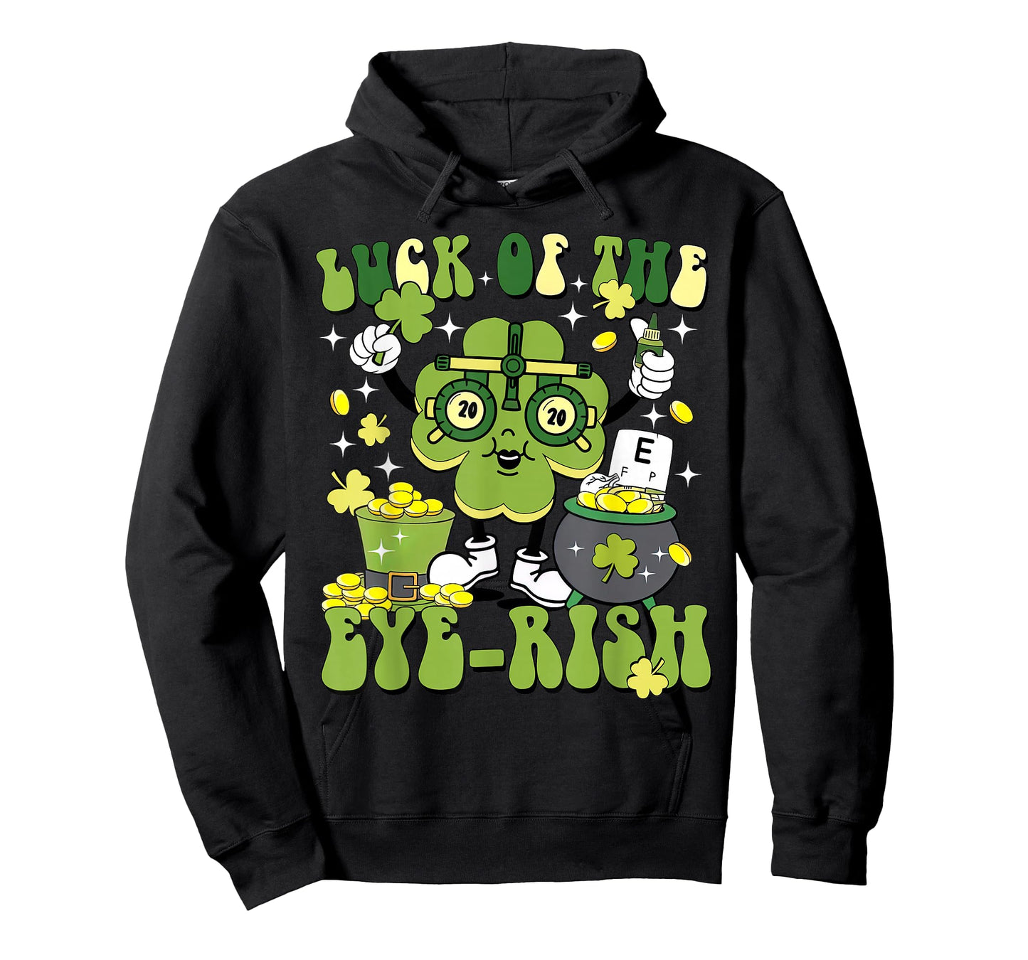 Luck of The Eye-rish Shamrock St Patrick's Day Eye Doctor T-Shirt