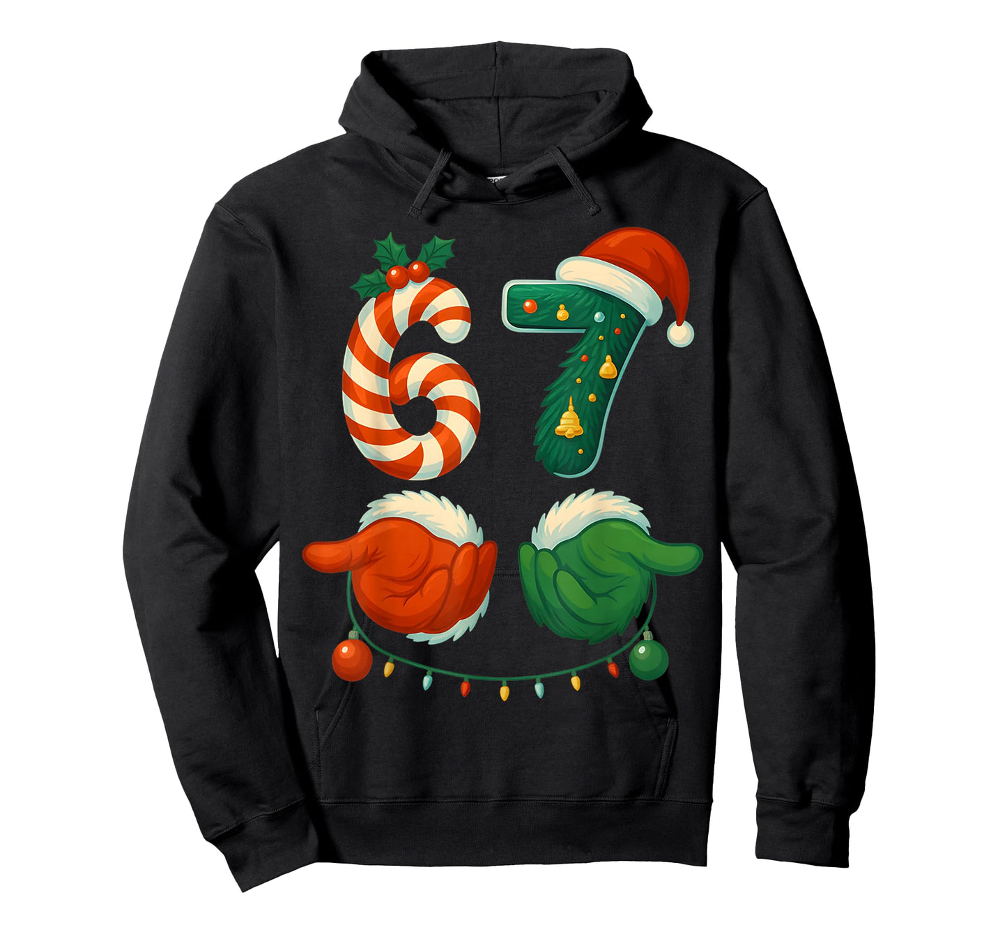 67 Christmas 6 7 Meme Pajamas Holiday Gen Alpha Funny Gifts T-Shirt